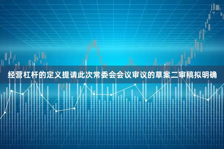 经营杠杆的定义提请此次常委会会议审议的草案二审稿拟明确